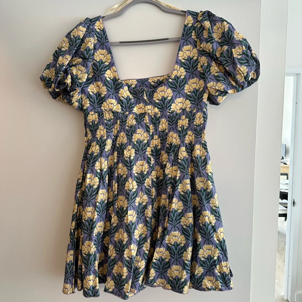 Agua By Agua Bendita Caramelo Puff-Sleeve Poplin Mini Dress - Picture 4 of 5